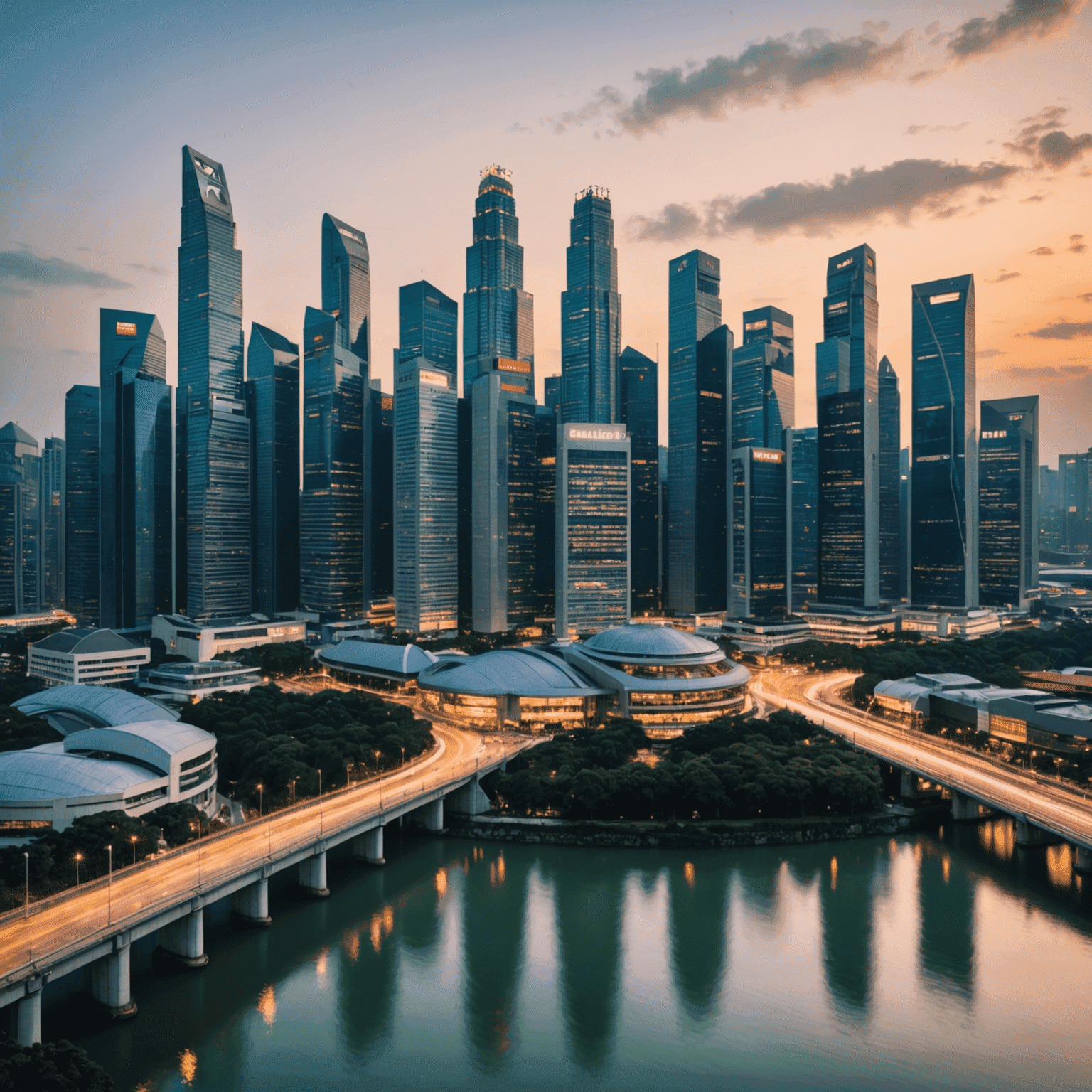 Typhoontactics logo - Singapore's financial district skyline with company name